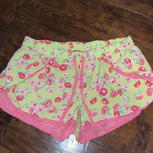 Aerie Floral Pajama Shorts Tie Fancy Flowers